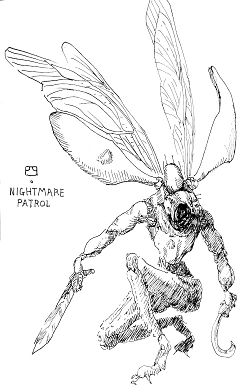 Some sort of humanoid insect monster
